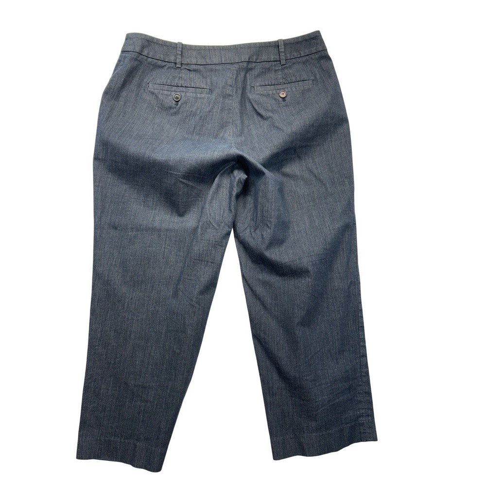 Loft Pants Womens 8 Blue Julie Fit Cropped Straight Leg Trousers - Picture 2 of 7